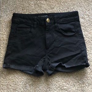 Black high waisted shorts